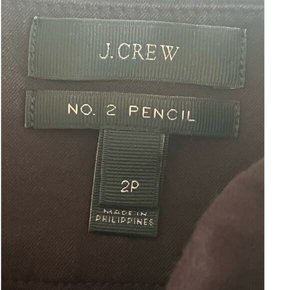 Women's Black J.Crew No. 2 Work Special Event Pencil Shirt Size 2P - Picture 3 of 7